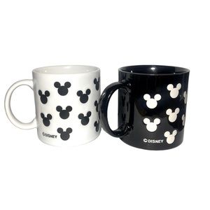 DISNEY MICKEY MOUSE Icon coffee mug black white set of‎ 2